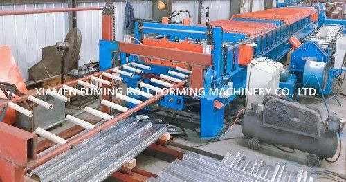Auto Metal Steel Deck Forming Machine 15KW Powerful PLC Control